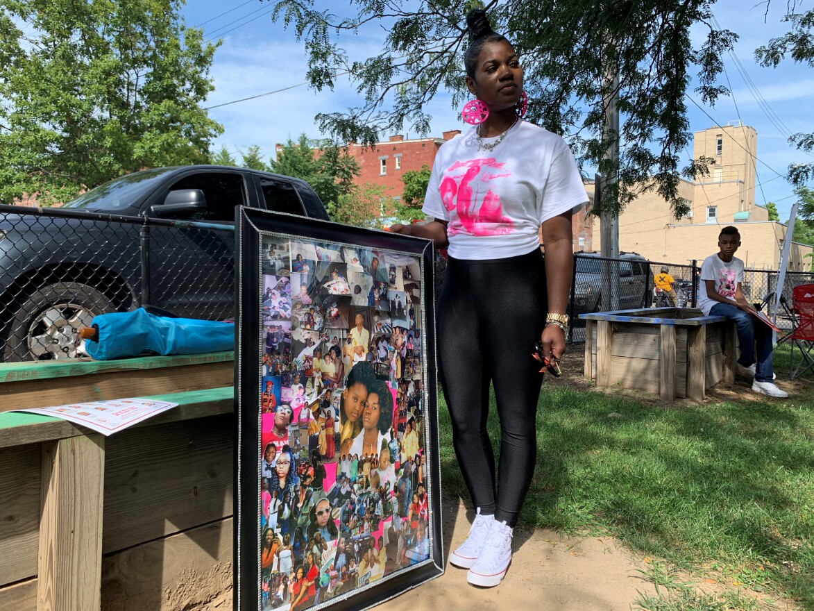 Keiana Rogers shows photos of her daughter Nickeisha Holloman's life.